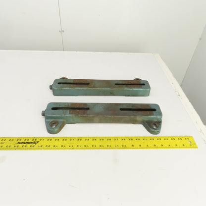 Cast Iron 254T Adjustable Pulley Motor Frame Base Heavy Duty17-1/2" OAL Set Of 2