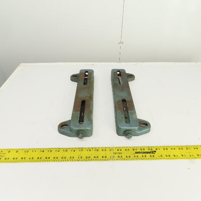 Cast Iron 254T Adjustable Pulley Motor Frame Base Heavy Duty17-1/2" OAL Set Of 2