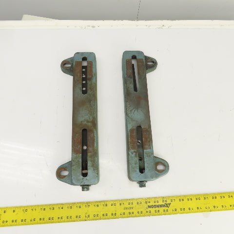 Cast Iron 254T Adjustable Pulley Motor Frame Base Heavy Duty17-1/2" OAL Set Of 2