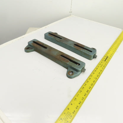 Cast Iron 254T Adjustable Pulley Motor Frame Base Heavy Duty17-1/2" OAL Set Of 2