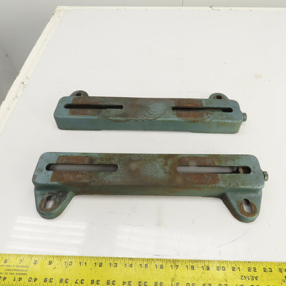 Cast Iron 254T Adjustable Pulley Motor Frame Base Heavy Duty17-1/2" OAL Set Of 2