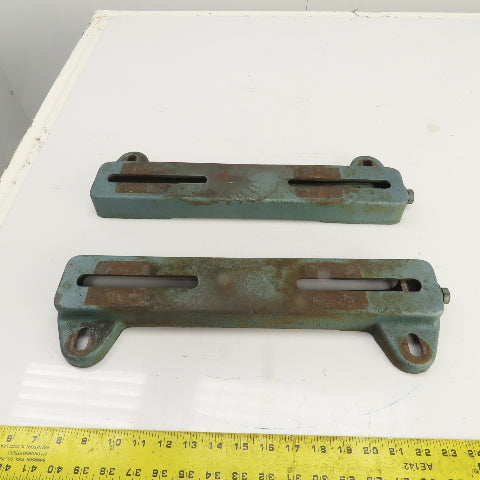 Cast Iron 254T Adjustable Pulley Motor Frame Base Heavy Duty17-1/2" OAL Set Of 2