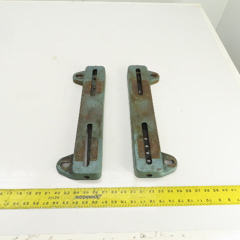 Cast Iron 254T Adjustable Pulley Motor Frame Base Heavy Duty17-1/2" OAL Set Of 2
