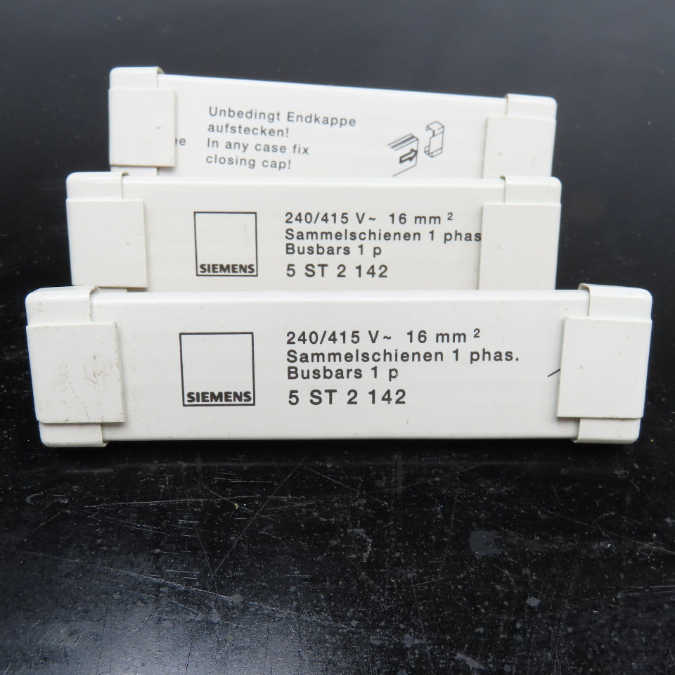 Siemens 5 ST 2 142 1Ph Bus Bar 240/415V 5 Point Lot Of 3