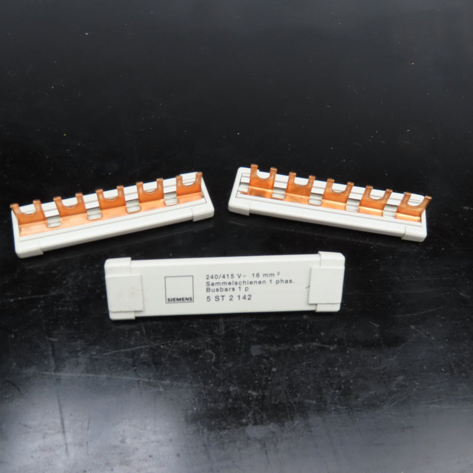 Siemens 5 ST 2 142 1Ph Bus Bar 240/415V 5 Point Lot Of 3