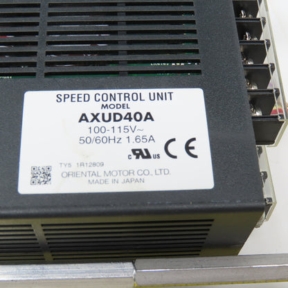 Oriental Motor AXUD40A 100-115V 50/60Hz 40W 1/19Hp Speed Control