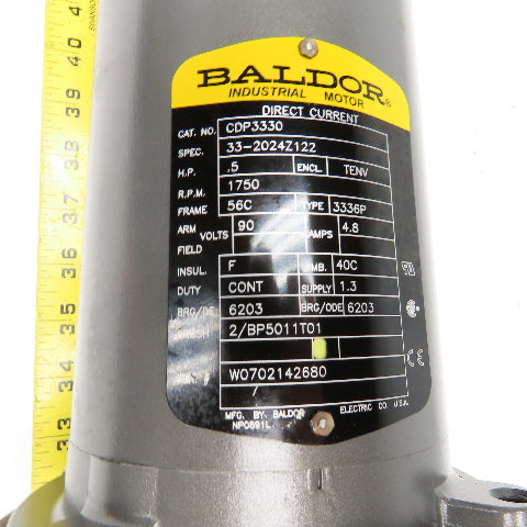 Morse 175Q56R60 60:1 Ratio 29RPM 90V DC Gear Motor .5Hp Tested