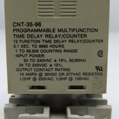 Siemens CNT-35-96 24-240V AC/DC Multifunction Time Delay Relay Counter