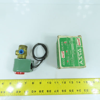 Asco 8320A184 Air, Gas, Water Solenoid Valve 120V 10.5W 1/4" NPT 150PSI 3-Way