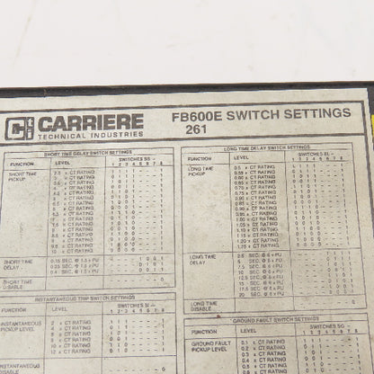 Carriere FB600E Static Relay Switch