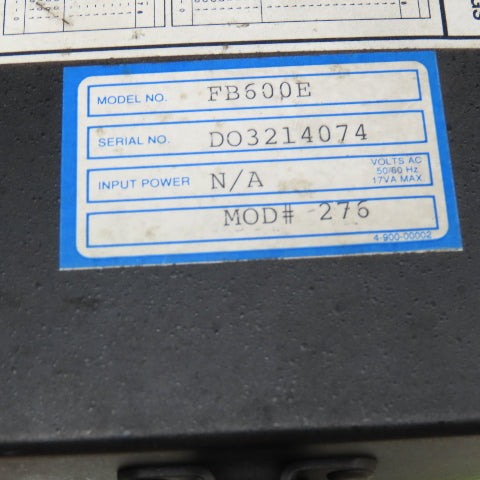 Carriere FB600E Model 276 Static Relay Switch