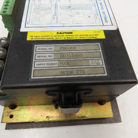 Multlin FB600E Model 276 Static Relay Switch