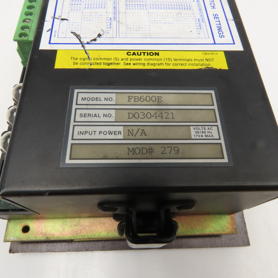 Multlin FB600E Model 276 Static Relay Switch W/ FB600 Power Input Board
