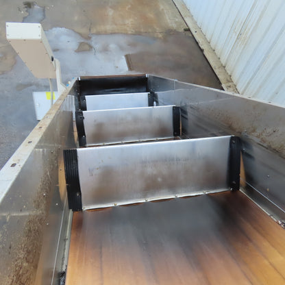 Milnor CONW304H 36" x 200" OAL Cleated Incline Batch Conveyor 480V 98" Disch.