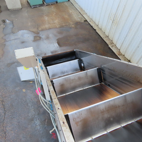 Milnor CONW304H 36" x 200" OAL Cleated Incline Batch Conveyor 480V 98" Disch.