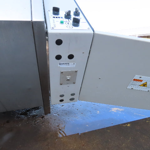Milnor CONW304H 36" x 200" OAL Cleated Incline Batch Conveyor 480V 98" Disch.