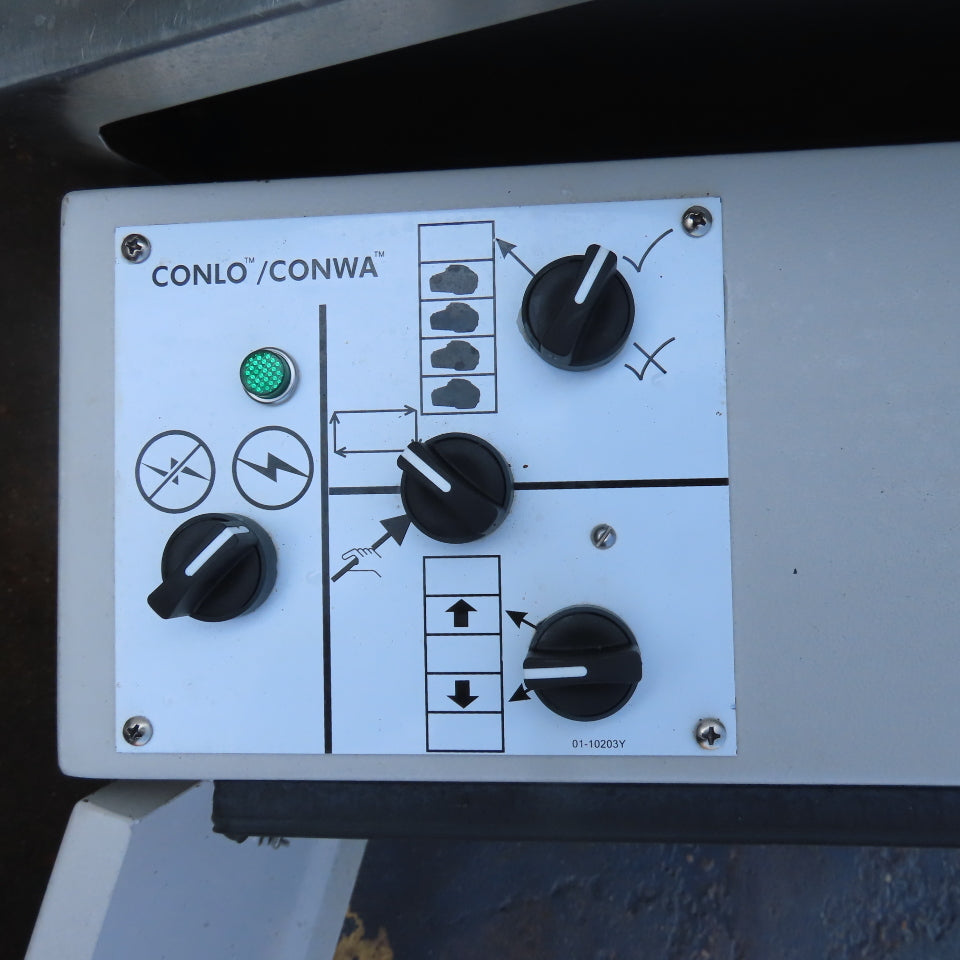 Milnor CONW304H 36" x 200" OAL Cleated Incline Batch Conveyor 480V 98" Disch.