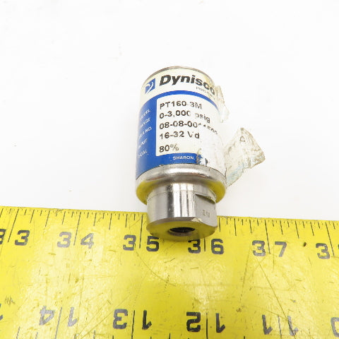Dynisco PT160-3M 0-3000PSI Pressure Transducer 16-32VDC 1/8" NPT