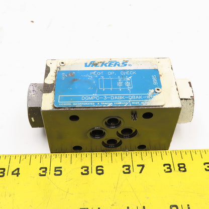 Vickers DGMPC-3-DBAK-41 System Stak Pilot Operated Hydraulic Check Valve