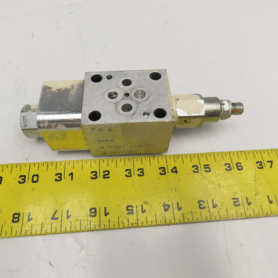 Sun Hydraulics FB4 ISO 03 Sandwich Valve W/ RDDA Cartridge Relief Valve