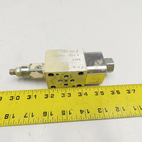 Sun Hydraulics FB4 ISO 03 Sandwich Valve W/ RDDA Cartridge Relief Valve