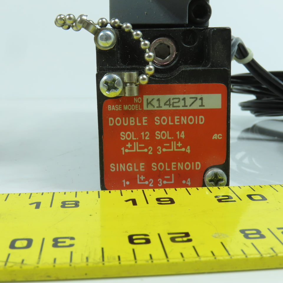 Parker AL11323BJW5300B K142171 Single Solenoid Pneumatic Valve 120V Coil 150 PSI