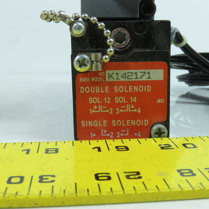 Parker AL11323BJW5300B K142171 Single Solenoid Pneumatic Valve 120V Coil 150 PSI