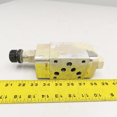 Sun Hydraulics CB4 ISO 05 Sandwich Valve W/ Reverse Check & RPGC Relief