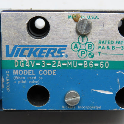 Vickers DG4V-3-2A-MU-B6-60 4 Way Hydraulic Directional Valve 110V Coil