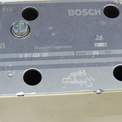 Bosch 0 811 403 001 Hydraulic Valve 315 Bar No Coil