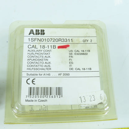 ABB 18-11B Auxiliary Contacts For A145  AF 2050 Lot Of 2