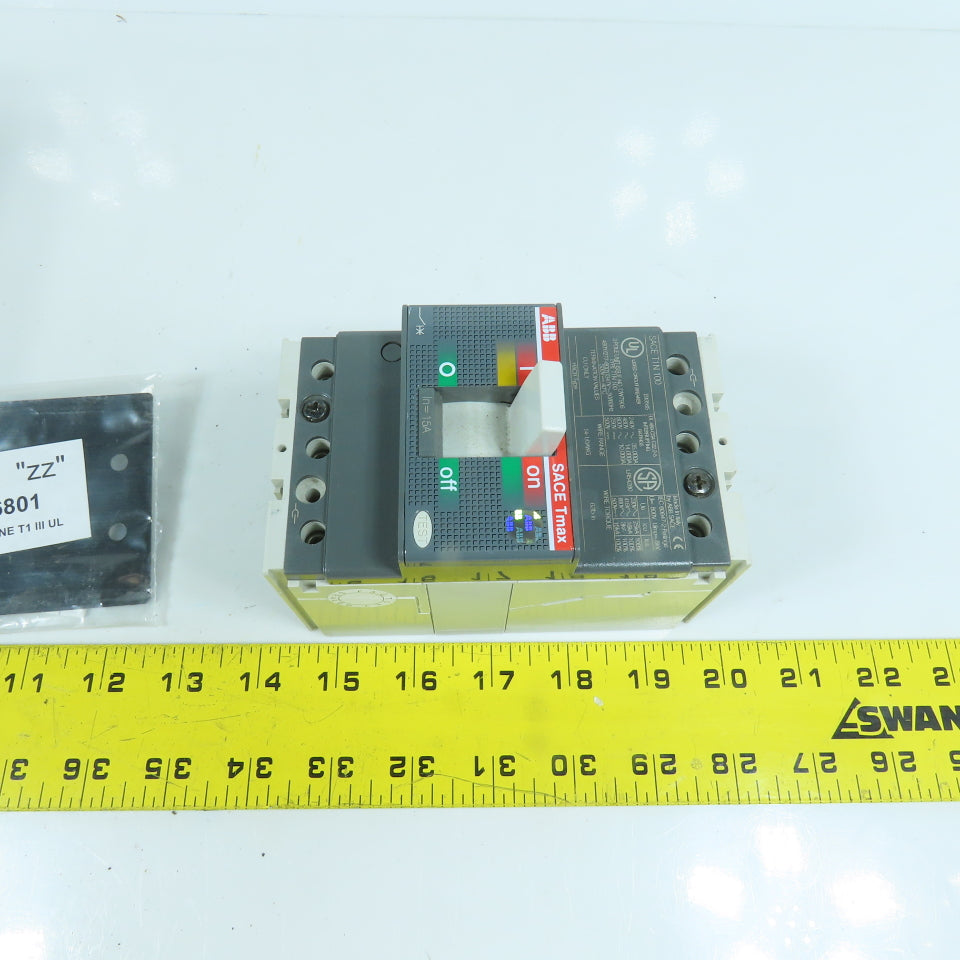 ABB SACE T1N 100 SACE TMAX 15A Circuit Breaker 3-Pole 600V