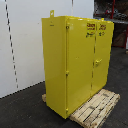 60 Gallon Heavy Duty 2-Door Flammable Storage Safety Cabinet 56" x 18-1/2" x 58"