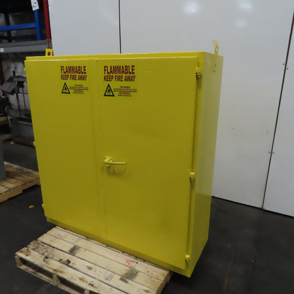 60 Gallon Heavy Duty 2-Door Flammable Storage Safety Cabinet 56" x 18-1/2" x 58"