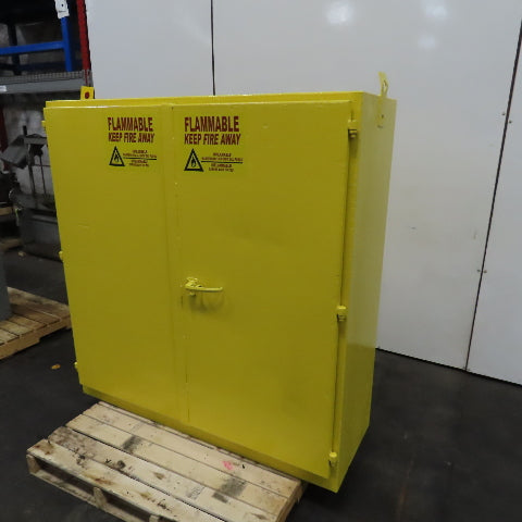 60 Gallon Heavy Duty 2-Door Flammable Storage Safety Cabinet 56" x 18-1/2" x 58"