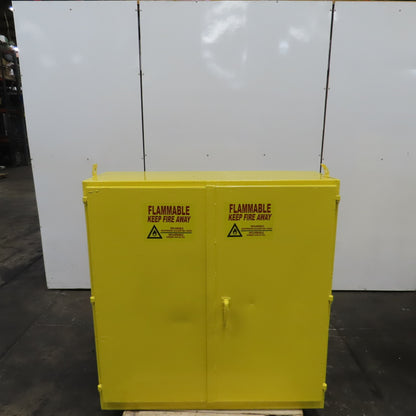 60 Gallon Heavy Duty 2-Door Flammable Storage Safety Cabinet 56" x 18-1/2" x 58"