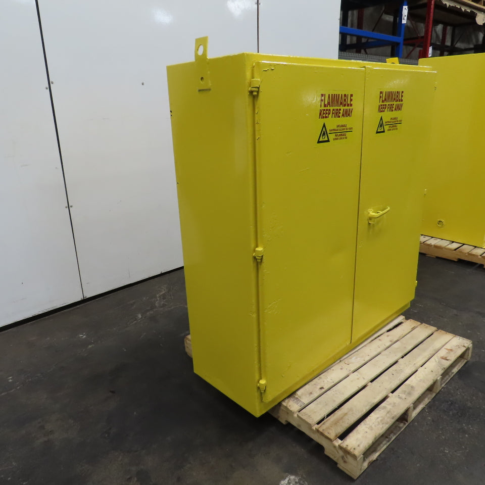 60 Gallon Heavy Duty 2-Door Flammable Storage Safety Cabinet 56" x 18-1/2" x 58"