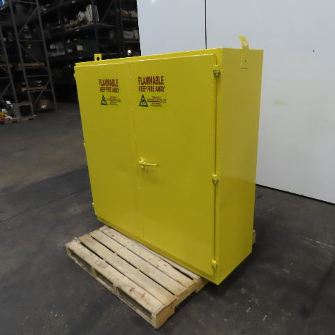 60 Gallon Heavy Duty 2-Door Flammable Storage Safety Cabinet 56" x 18-1/2" x 58"