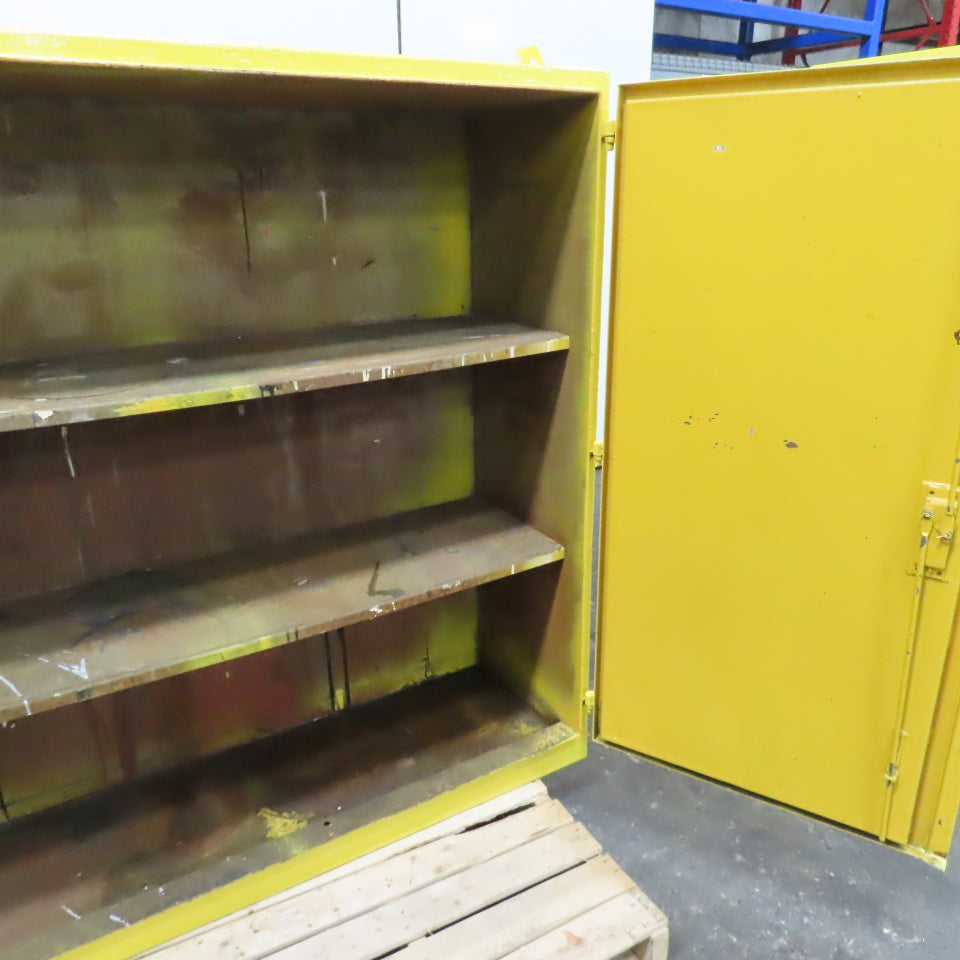 60 Gallon Heavy Duty 2-Door Flammable Storage Safety Cabinet 56" x 18-1/2" x 58"