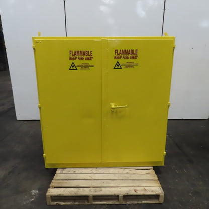 60 Gallon Heavy Duty 2-Door Flammable Storage Safety Cabinet 56" x 18-1/2" x 58"