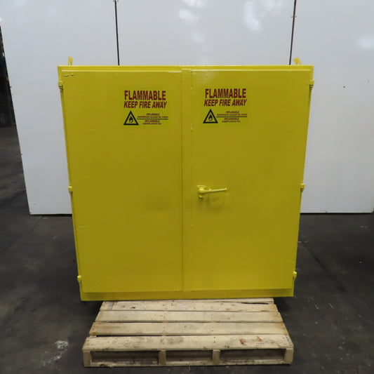 60 Gallon Heavy Duty 2-Door Flammable Storage Safety Cabinet 56" x 18-1/2" x 58"