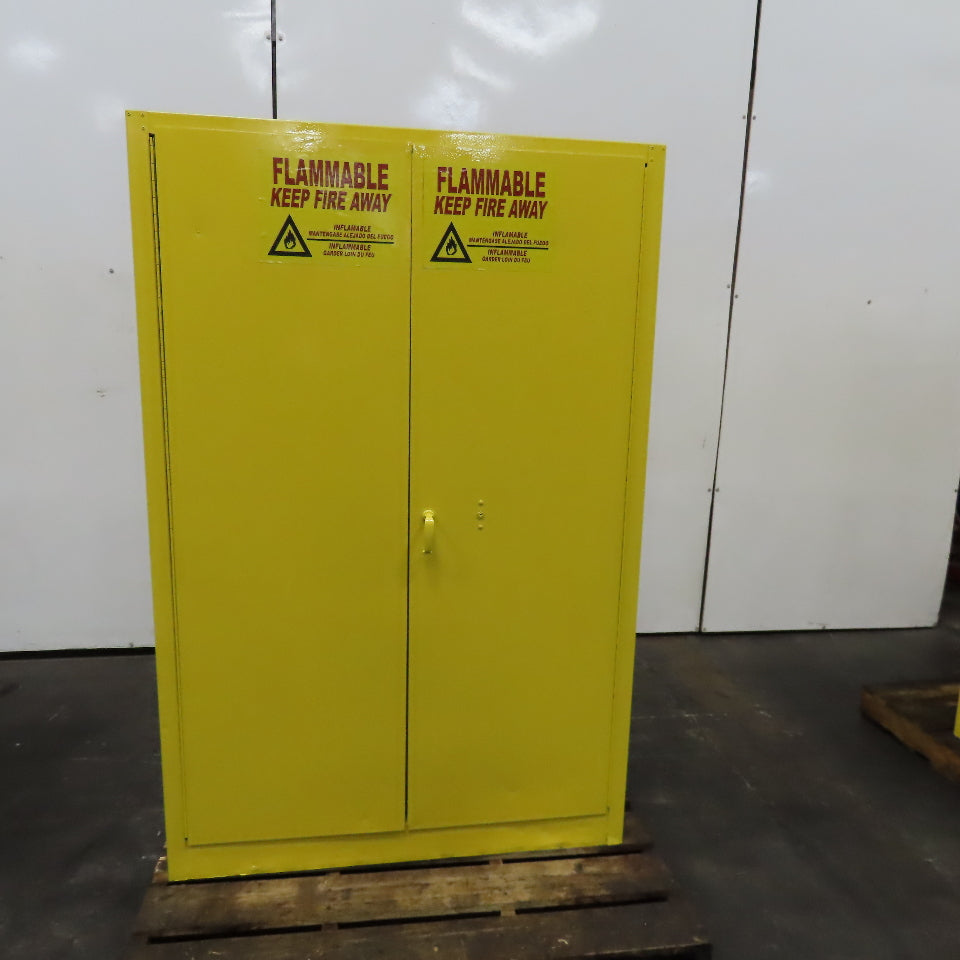 45 Gallon Flammable Storage Cabinet No Shelf 43"x 18" x 65" Tall