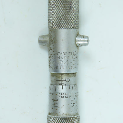 Starrett 124-C Inside Micrometer W/ 12" Rod