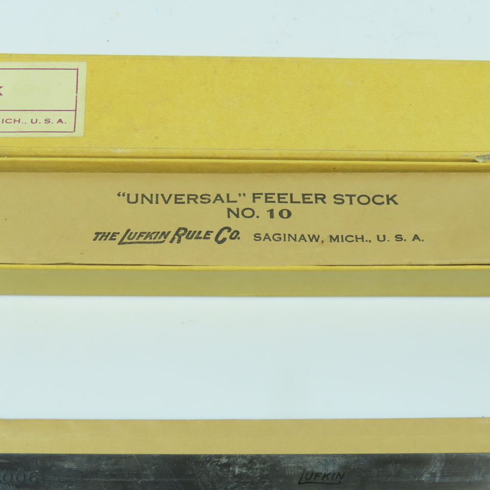 Lufkin No. 10 "Universal" Feeler Stock 0.009" Thick 12" Long Lot Of 20