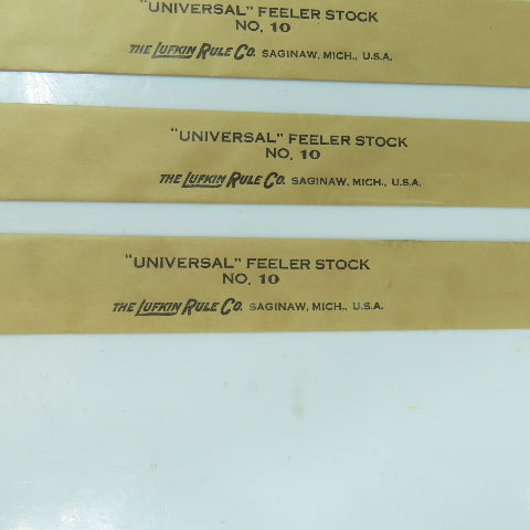 Lufkin No. 10 "Universal" Feeler Stock 0.005" Thick 12" Long Lot Of 5