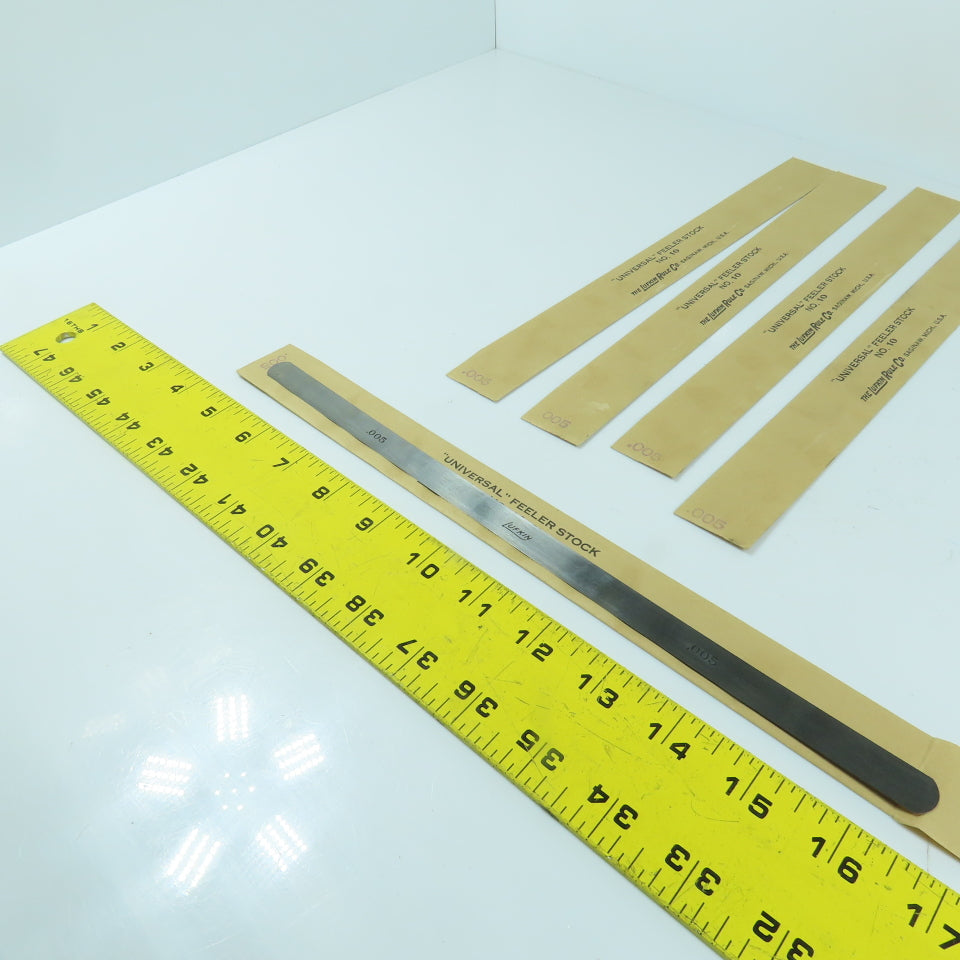 Lufkin No. 10 "Universal" Feeler Stock 0.005" Thick 12" Long Lot Of 5