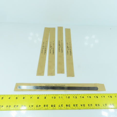 Lufkin No. 10 "Universal" Feeler Stock 0.005" Thick 12" Long Lot Of 5