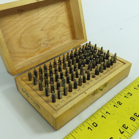 Grobet Swiss Pin Gauge Set 0.040" To 0.114" "Missing Two"