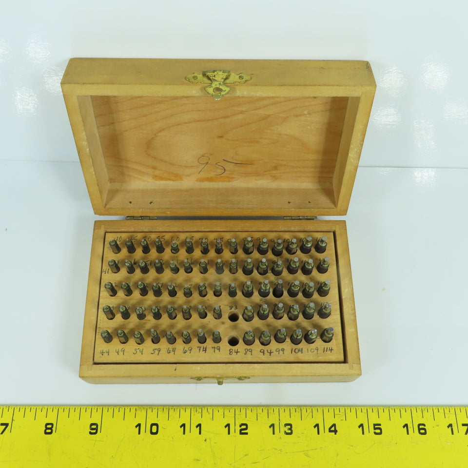 Grobet Swiss Pin Gauge Set 0.040" To 0.114" "Missing Two"