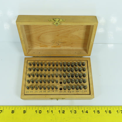 Grobet Swiss Pin Gauge Set 0.040" To 0.114" "Missing Two"